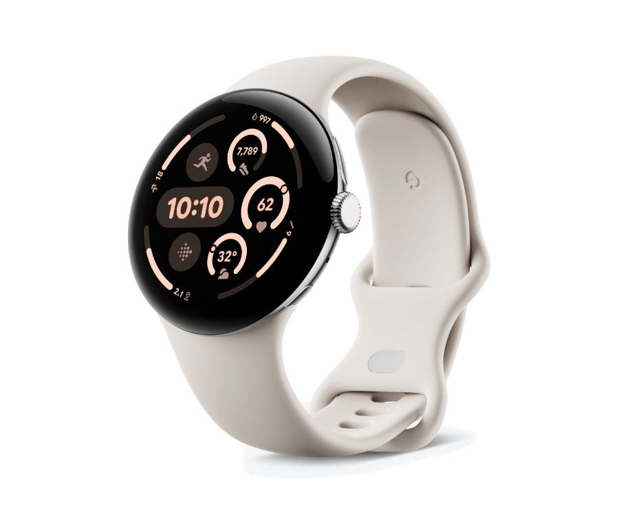 Смарт-часы Google Pixel Watch 3 45mm Polished Silver / Porcelain