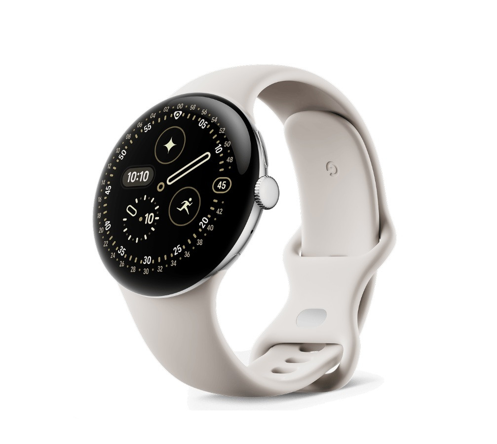 Смарт-часы Pixel Watch 4 45mm Wi-Fi Polished Silver Aluminum Case/Porcelain Active Band