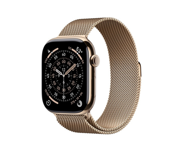 Смарт-часы Apple Watch Series 11 42mm Gold Titanium Case / Gold Milanese Loop