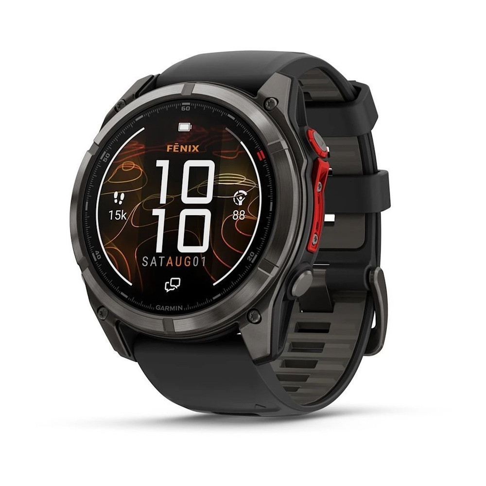 Смарт-Часы Garmin Fenix 8 Pro - 51 mm MicroLED Sapphire Carbon Gray DLC Titanium Black / Pebble Gray