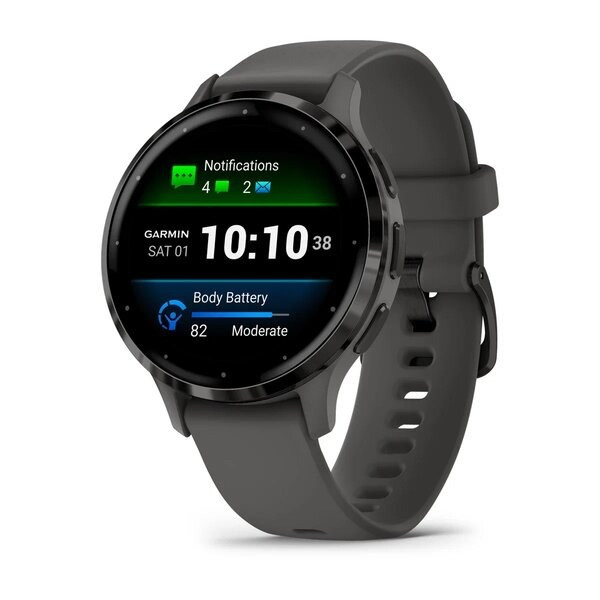 Умные часы GARMIN Venu 3s Pebble Gray with Black Buckle