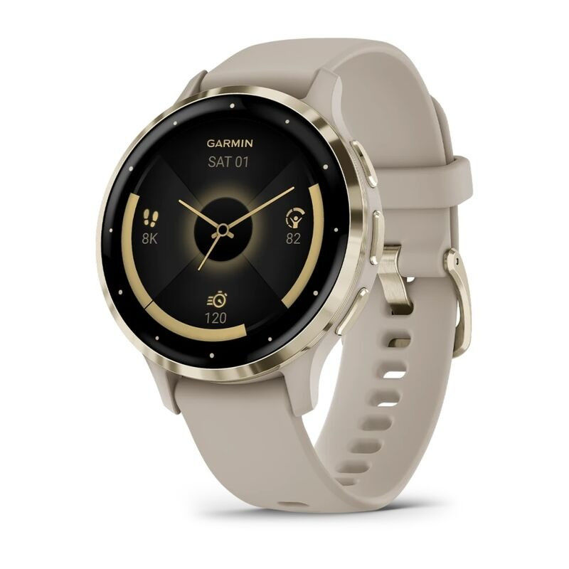 Умные часы GARMIN Venu 3s French Gray with Soft Gold Buckle