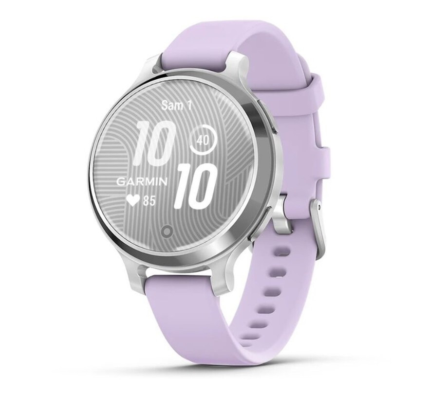Смарт-часы Garmin Lily 2 Active Silver with Purple Jasmine Silicone Band (010-02891-51)