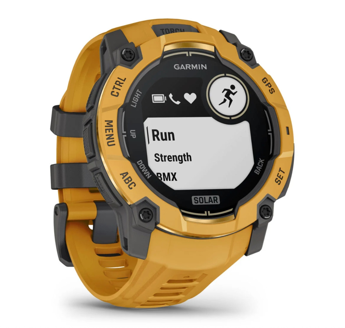 Смарт-часы Garmin Instinct 3 45mm Solar Sunburst with Sunburst/Gray Silicone Band (010-02934-42)