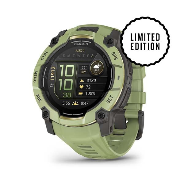 Смарт-часы Garmin Instinct 3 50mm AMOLED Fern Green with Gray Accents Silicone Band (010-03020-42)