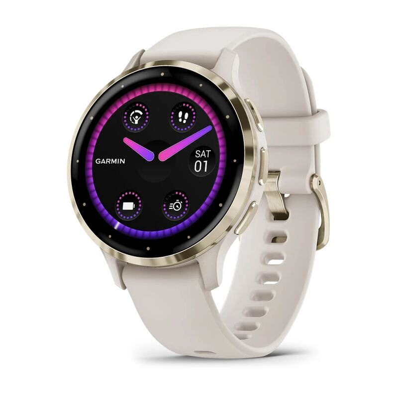 Умные часы GARMIN Venu 3s Ivory with Soft Gold Buckle