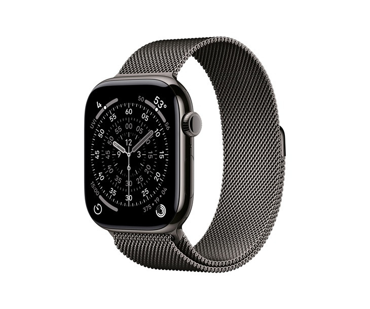 Смарт-часы Apple Watch Series 11 46mm Cellular - Slate Titanium Case / Slate Milanese Loop S/M MFD34