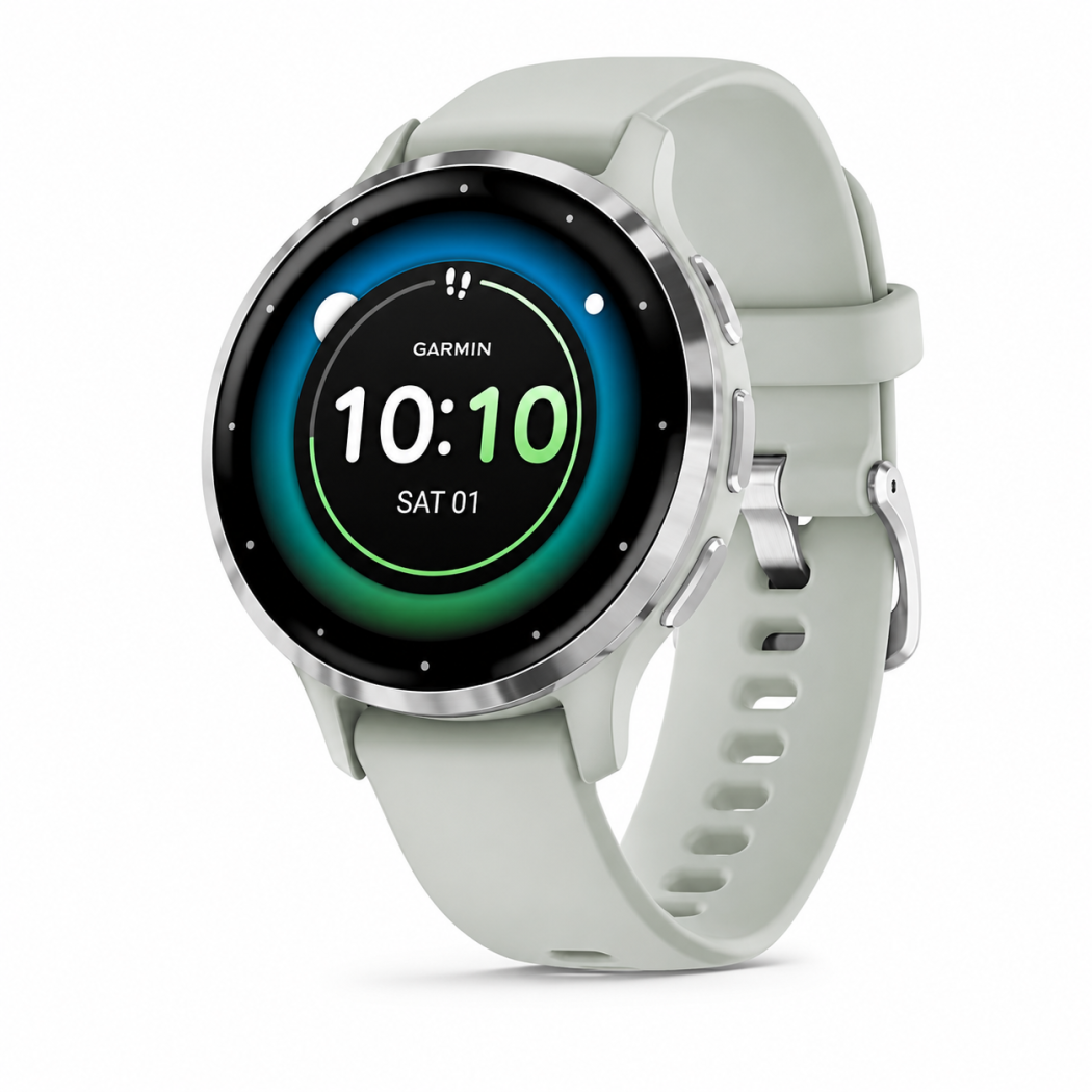 Смарт-часы Garmin Venu 3S Silver Stainless Steel Bezel with Sage Gray Case