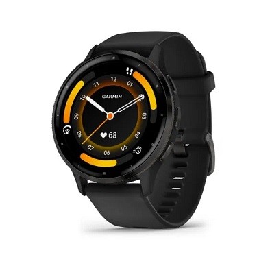 Смарт-часы Garmin Venu 3 45mm Slate Stainless Steel Bezel with Black Case and Silicone Band (010-02784-51)