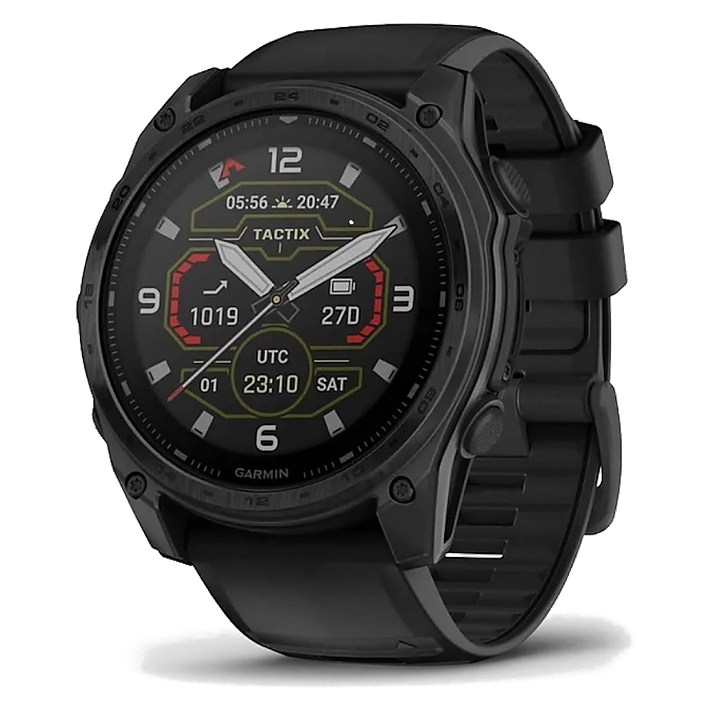 Смарт-часы Garmin Tactix 8 51mm Solar Titanium Bezel with Black Case and Black Silicone Band (010-03407-22)